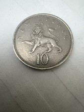 Rare British 10 New Pence Coin Issued In 1977 Elizabeth II