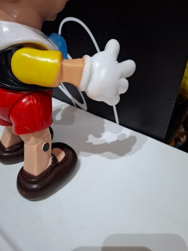 Raro Pinocchio Ledra 37cm GOMMA ottima LEDRA LEDRAPLASTIC con fischietti OK - Foto 9 di 16