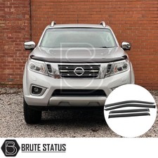 For Nissan Navara NP300 2015+ Bonnet Guard and Window Wind Deflector Bundle