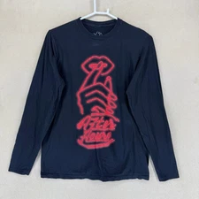 XO The Weeknd After Hours Neon Lips Long Sleeve T Shirt Black Mens Medium