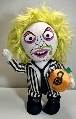 Gemmy Beetlejuice 17'' Plush Striped Suit Halloween Collectible Figure Movie Prop