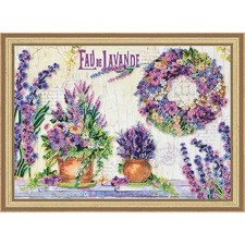 Abris Art Lavender Chantilly Bead Embroidery Kit