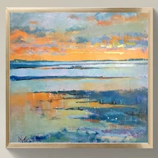 Original Impressionist Oil Painting on Canvas 12 in x12 in– Signed by Artist