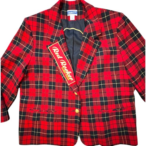 Custom Sammy Hagar Patch Blazer Jacket Vintage PENDLETON Plaid Size 22W - Picture 5 of 9