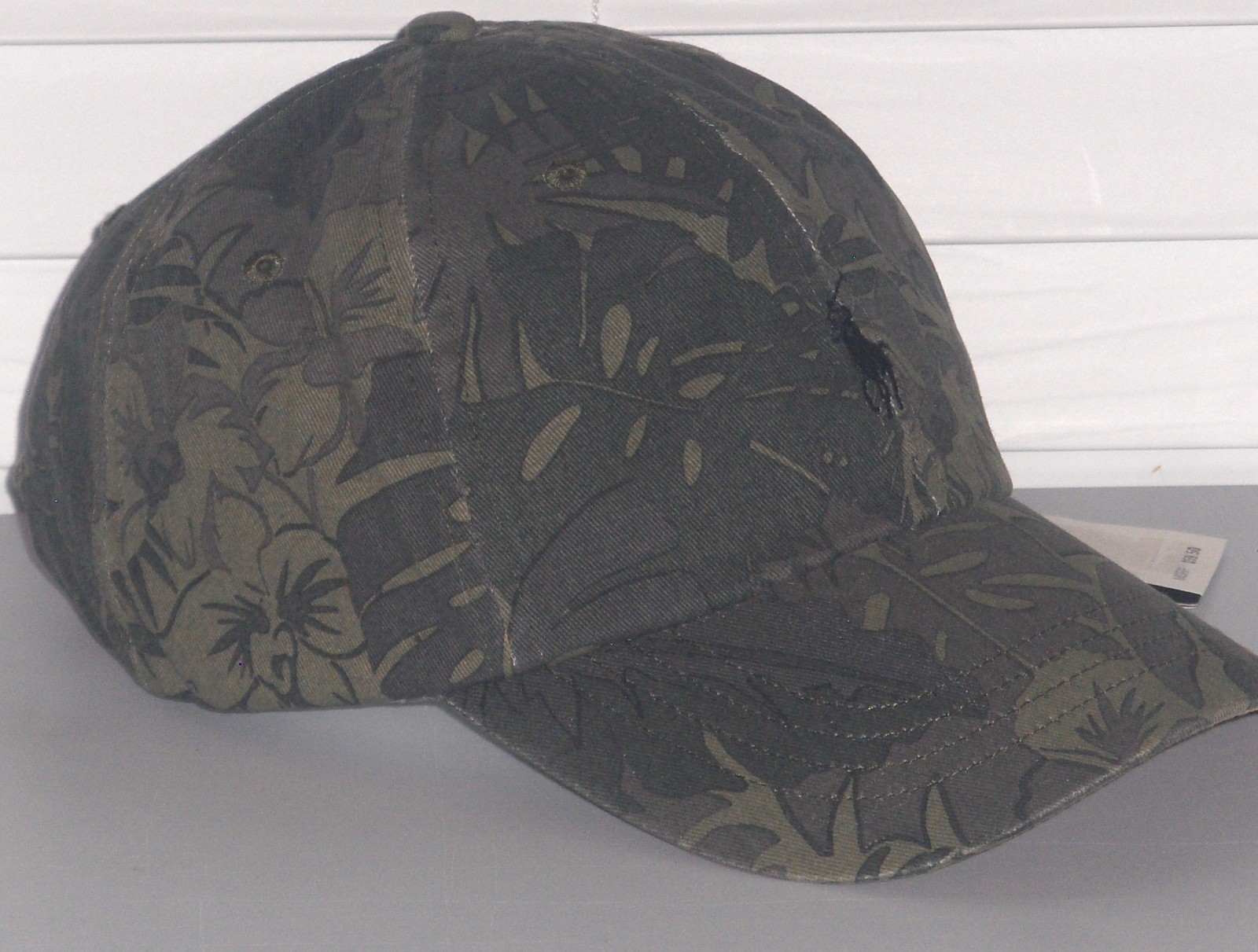 POLO RALPH LAUREN Cappello Uomo Pony Palm Mimetico Cotone Twill Baseball Ball Berretto OLIVA