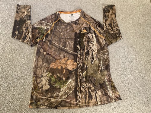 Mossy Oak T-Shirt Herren XL Camouflage Langarm Jagd Outdoor Polyester! - Bild 1 von 7
