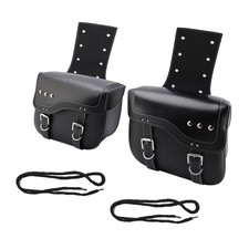 Universal Saddlebag Side Storage Tail Bag Pu Luggage Black 28L For Motorcycle U-