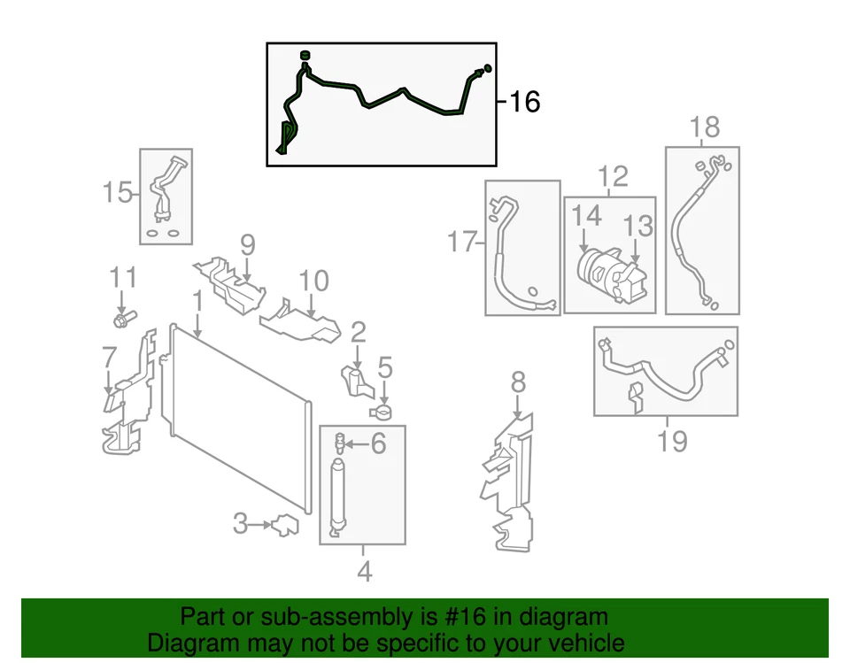 Nissan Murano 2009-2014 genuino - Liquid Line 92440-1AA0A Foto 2 de 2