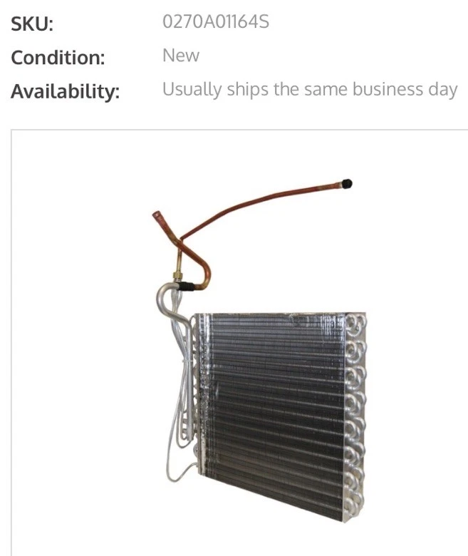 0270A01164S BOBINA EVAPORADORA AMANA-GOODMAN Totalmente Nueva Foto 3 de 4