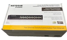 Netgear JFS524 ProSafe 24-Port 10/100 Mbps Fast Ethernet Switch Original Sealed
