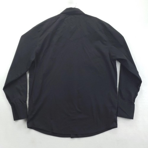 Gibson Trading Company Shirt Mens Large Black Western Pearl Snap Long Sleeve - Picture 2 of 11