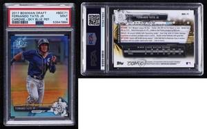 2017 Bowman Draft Chrome Sky Blue Refractor /399 Fernando Tatis Jr PSA 9 MINT