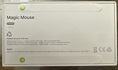 Apple - 2024 Magic Mouse - Multi-Touch Surface - USB-C - A3204 - MXK53AM/A - Photo 2/2