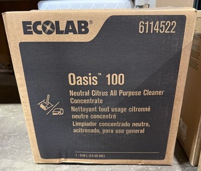 Ecolab 6114522 OASIS 100 NEUTRAL CITRUS CLEANER 2.5 Gallon FRSHP