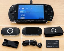 Sony PSP 1000 Black Console Bundle 64GB Charger Tested Working