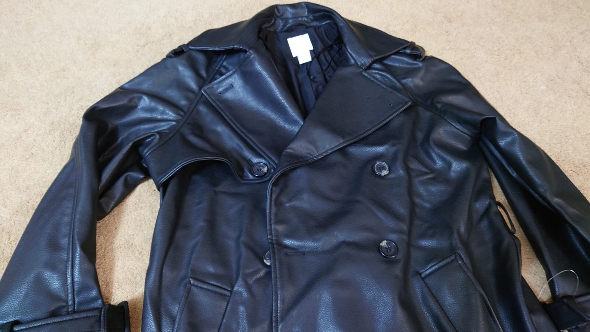 Leather trench coat h&m sales