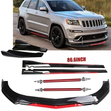 Front Bumper Lip Splitter Spoiler For Jeep Grand Cherokee Side Skirt Extension