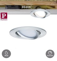 Paulmann Einbauleuchte Nova Plus Coin Dimmbar Alu Gedreht 6W Schwenkbar Ip23