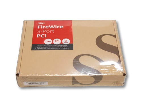 NEW SEALED SIIG 3-port 1394 (FireWire) PCI Adapter Card Model NN-400012-S8 - Photo 2/3