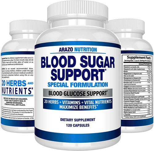 Blood Sugar Support Supplement - 20 Herbs & Multivitamin for Blood Sugar Control - Picture 8 of 8