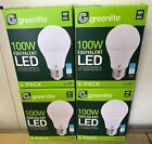 16 Pack Greenlite 14W Non-Dimmable Led Light Bulbs 100W Equivalent A19 1600 Lum