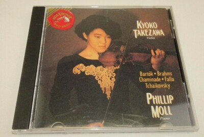 Kyoko Takezawa Violin CD Classical Phillip Moll Piano Bartok Brahms Chaminade Fa