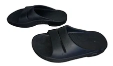 Unisex OOFOS OOahh Black Sandals Recovery Slides W8 M6