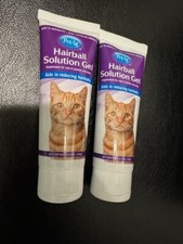 NEW LOT OF 2 PetAg Hairball Solution Cat Gel 3.5 oz 7 OZ SEALED EXP 2/29