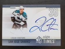 2010-11 SP Authentic Logan Couture Sign of the Times Auto SOT-LC San Jose Sharks