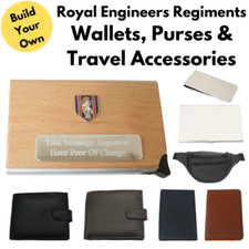 Royal Engineers Regiments Wallets Card Holders & Custom Leather Travel Goods