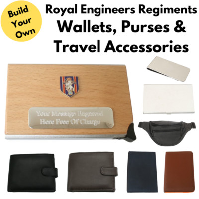 Royal Engineers Regiments Brieftaschen Kartenhalter & individuelle Leder Reiseartikel