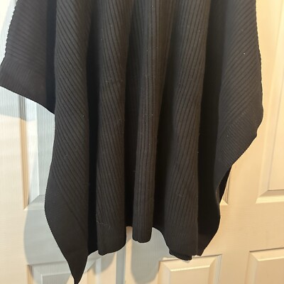 ZARA STEVEN MEISEL 100％ウールポンチョコート New Zara $259 Steven Meisel 100% Wool Oversized Black Hooded