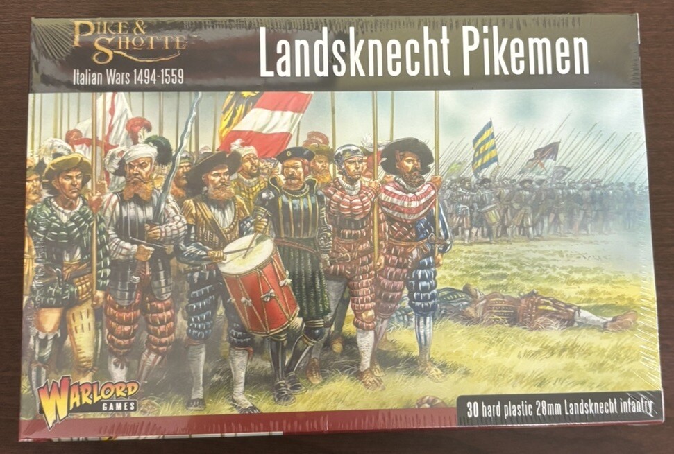 Landsknecht Pikemen Warlord Games 28mn Pike & Shotte Mint Sealed New Wargames
