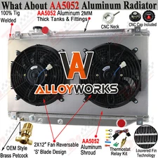 3 Row Radiator+Shroud Fan Relay FOR Toyota Supra Jza80 2Jz-Gte TURBO 1993-98 MT