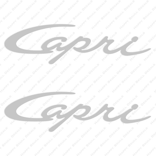 BAYLINER CAPRI BOAT SILVER DECALS STICKERS Set of 2 eBay