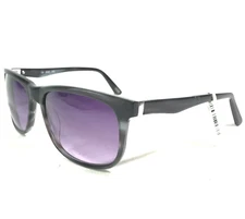Joop! Sunglasses Mod.87168-6542 Gray Horn Square Frames with Purple Lenses