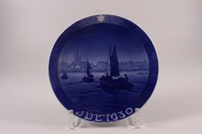 Royal Copenhagen Weihnachtsteller 1930 Boote Heimkehr