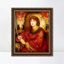 Framed Canvas Art Sibyl by Dante Gabriel Rossetti Wall Art Home Decor 20"x24"