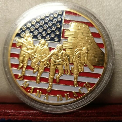 4 französische MEDAILLEN USA 40 mm D TAG 1944 6. Juni Strände der Normandie - Bild 2 von 4