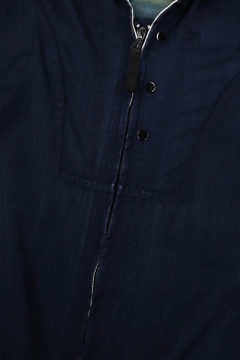 Stone Island SS' 2001 Vintage 00s Dark Blue Virgin Wool Stone Island SS' 2001 Vintage 00s Dark Blue Virgin Wool