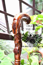 BEST WALKING STICK Carved Wooden Pilgrim Walking: Christian Cross Design