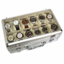 Valigetta Portaorologi da viaggio Astuccio Scatola per 24 orologi in alluminio
