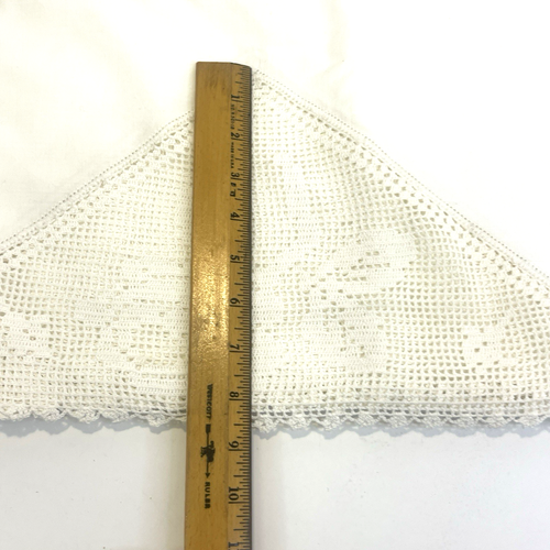 Vintage Cannon Muslin Twin Flat Sheet Eyelet Lace Trim Rose Cotton 64” x 92” - Picture 6 of 13