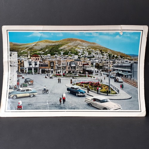 Antique Holy Land City Print Nablus Shechem West Bank City Center Nice 1955-1960 - Picture 8 of 9