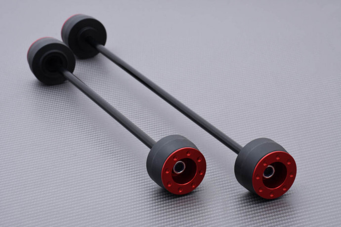 Fourche + protection d'oscillation rouge Triumph Trident 660 de 2021 à 2023