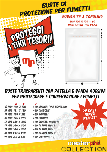 100 Buste Per Fumetti Manga Formato 135x183 Mm - Protezione Per Collezioni - Foto 4
