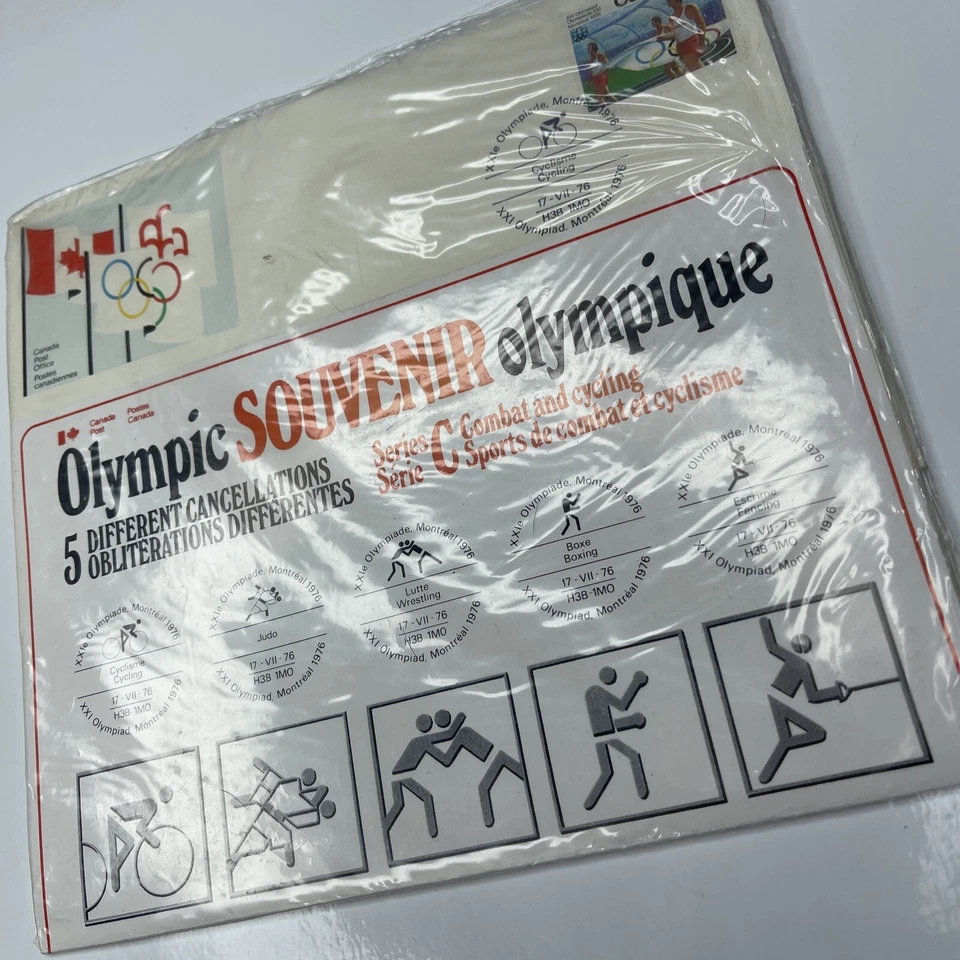 E Olympic 76 Souvenir 5 Cancellations FDC International Canada Series C - Image 2 of 3