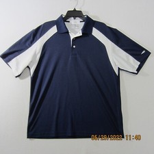 Grand Slam Golf Polo Shirt Mens Large Blue White Short Sleeve Outdoor Casual Men