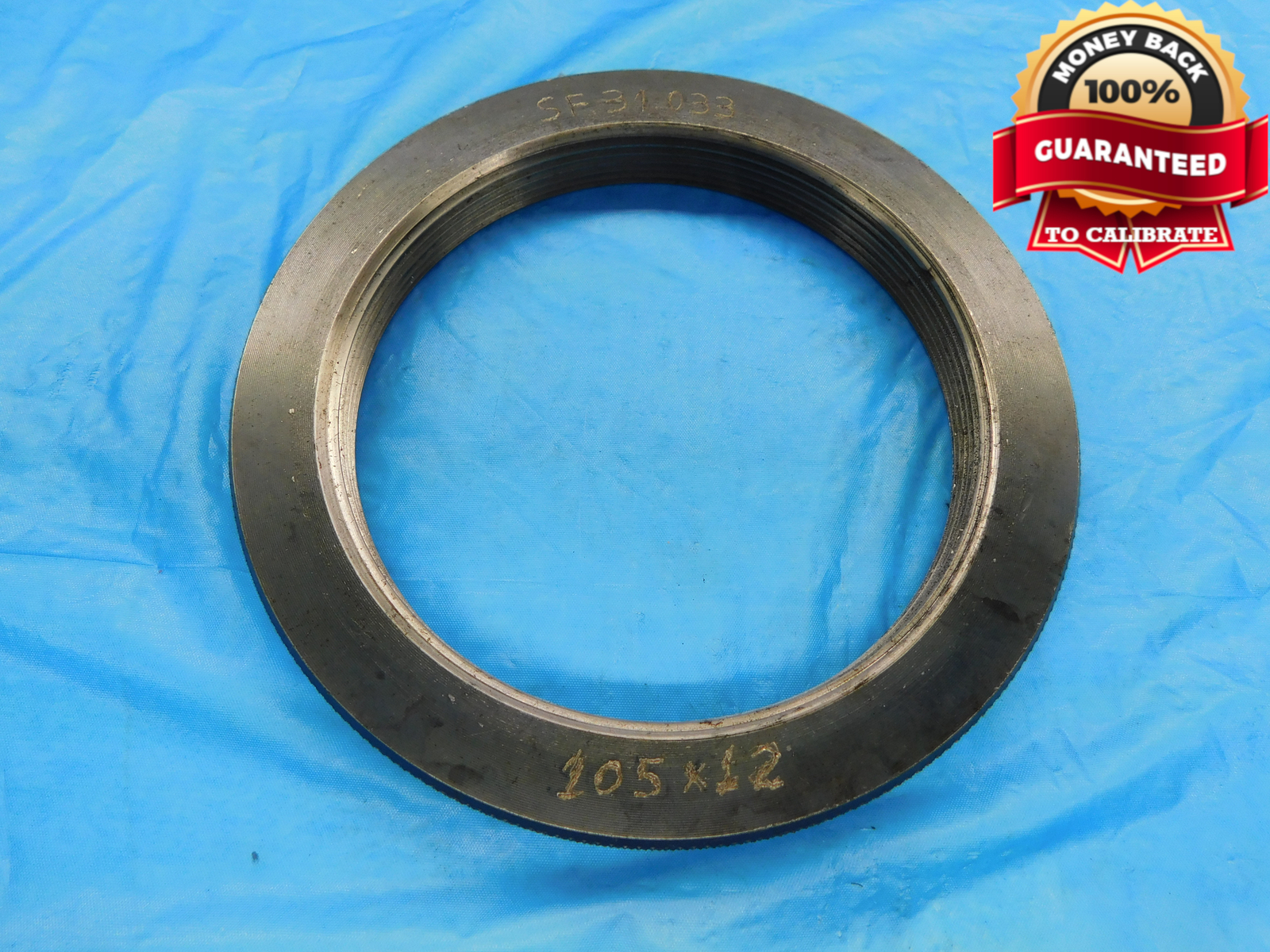 M105 Thread SHOP MADE M105 X 12 TPI SOLID THREAD RING GAGE 105 METRIC 4.134