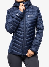 Berghaus Tephra Stretch Reflect 2.0 Insulated Hoody Jacket Dark Blue Dusk Uk 12
